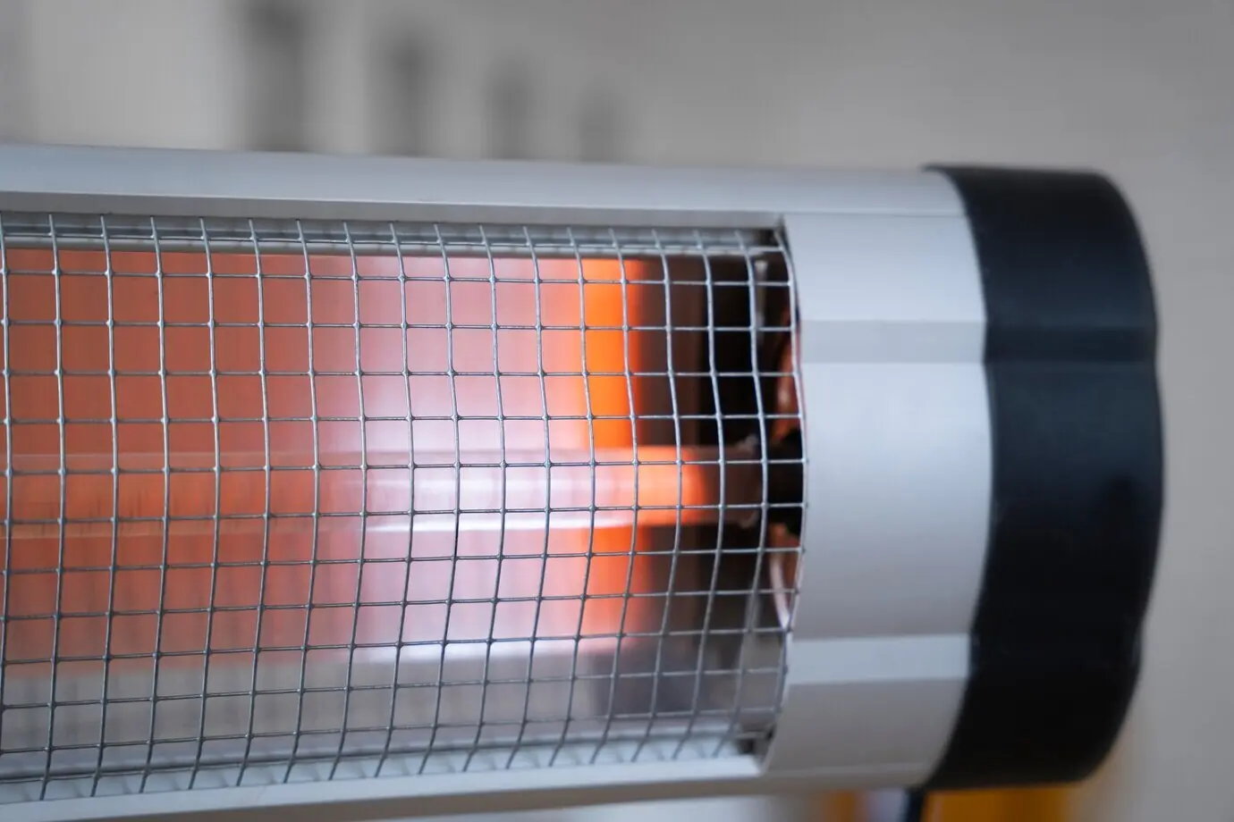 A close-up of a modern heater at home.