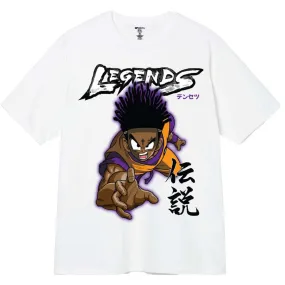 3Forty Inc Men Legends Anime Printed Tee (White)