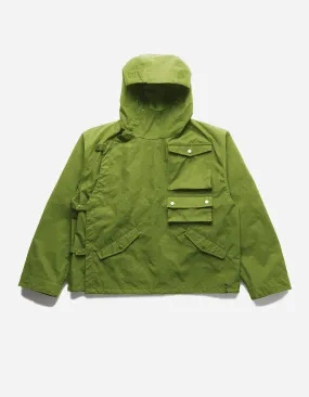 5033 Oversized Green Snoparka with Monochrome Contrast