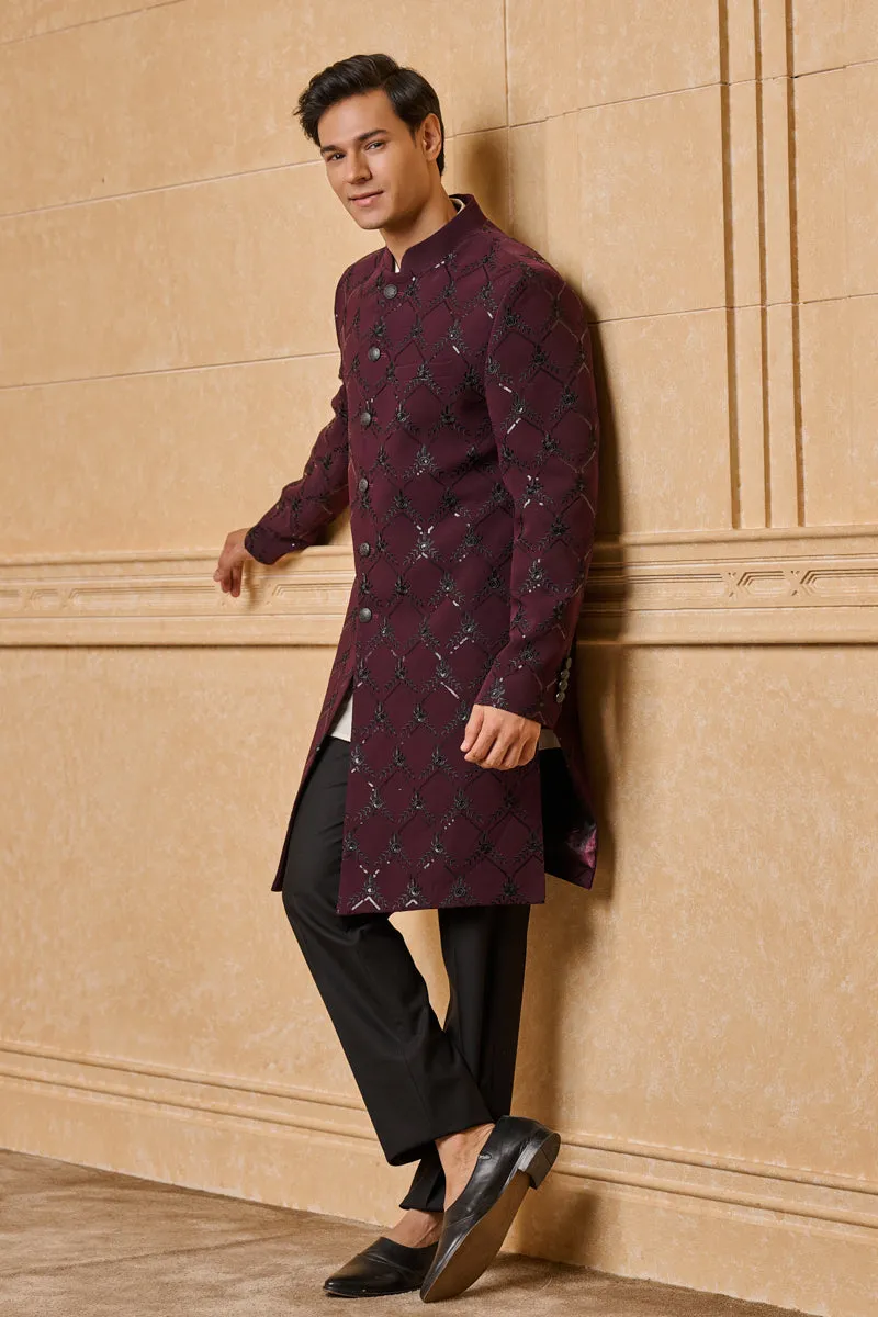 All Over Embroidered Indo-Western