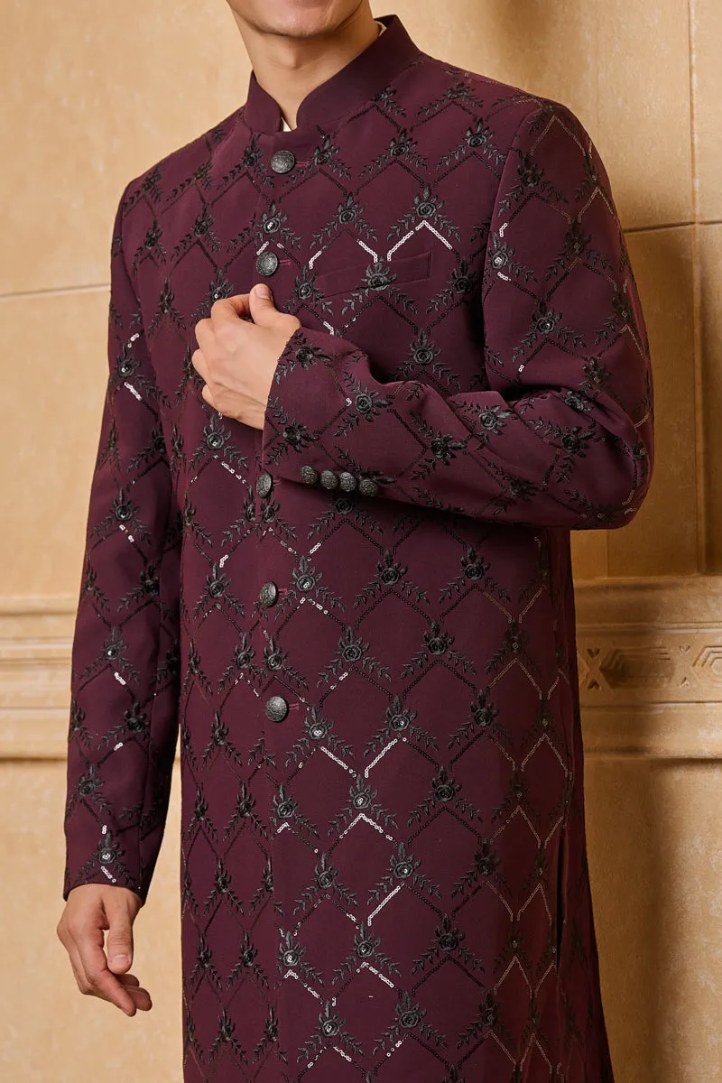 All Over Embroidered Indo-Western