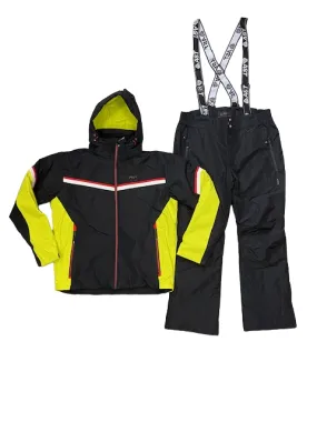 Astrolabe men's ski suit AE7B T31A 4F DQ7 black-lime 