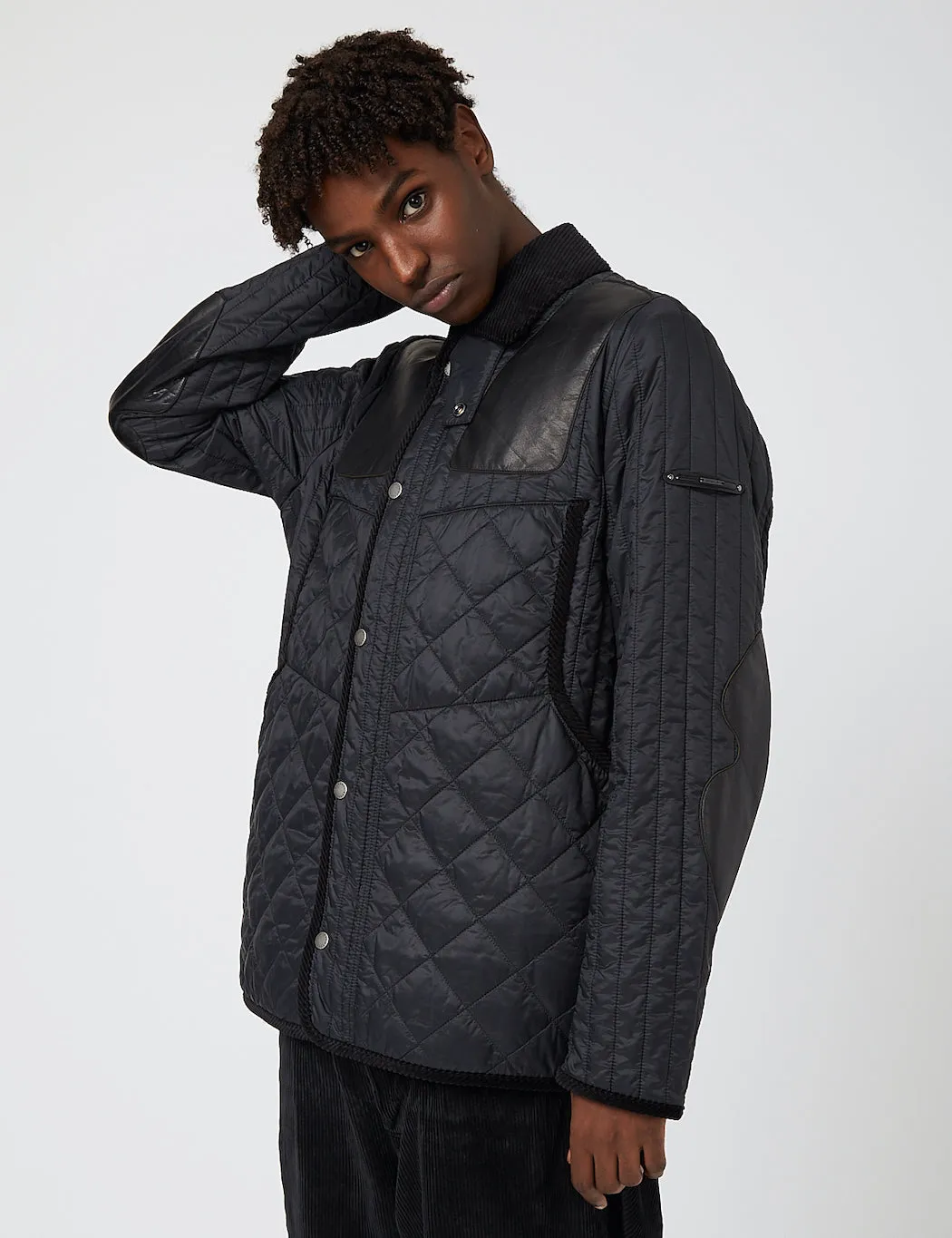 Barbour Gold Standard Supa-Heritage Quilted Jacket - Black