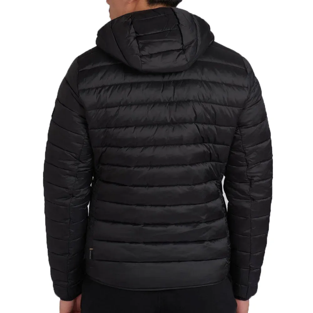 Barbour International Mens Ouston Hooded Slim Quilted Jacket - Black