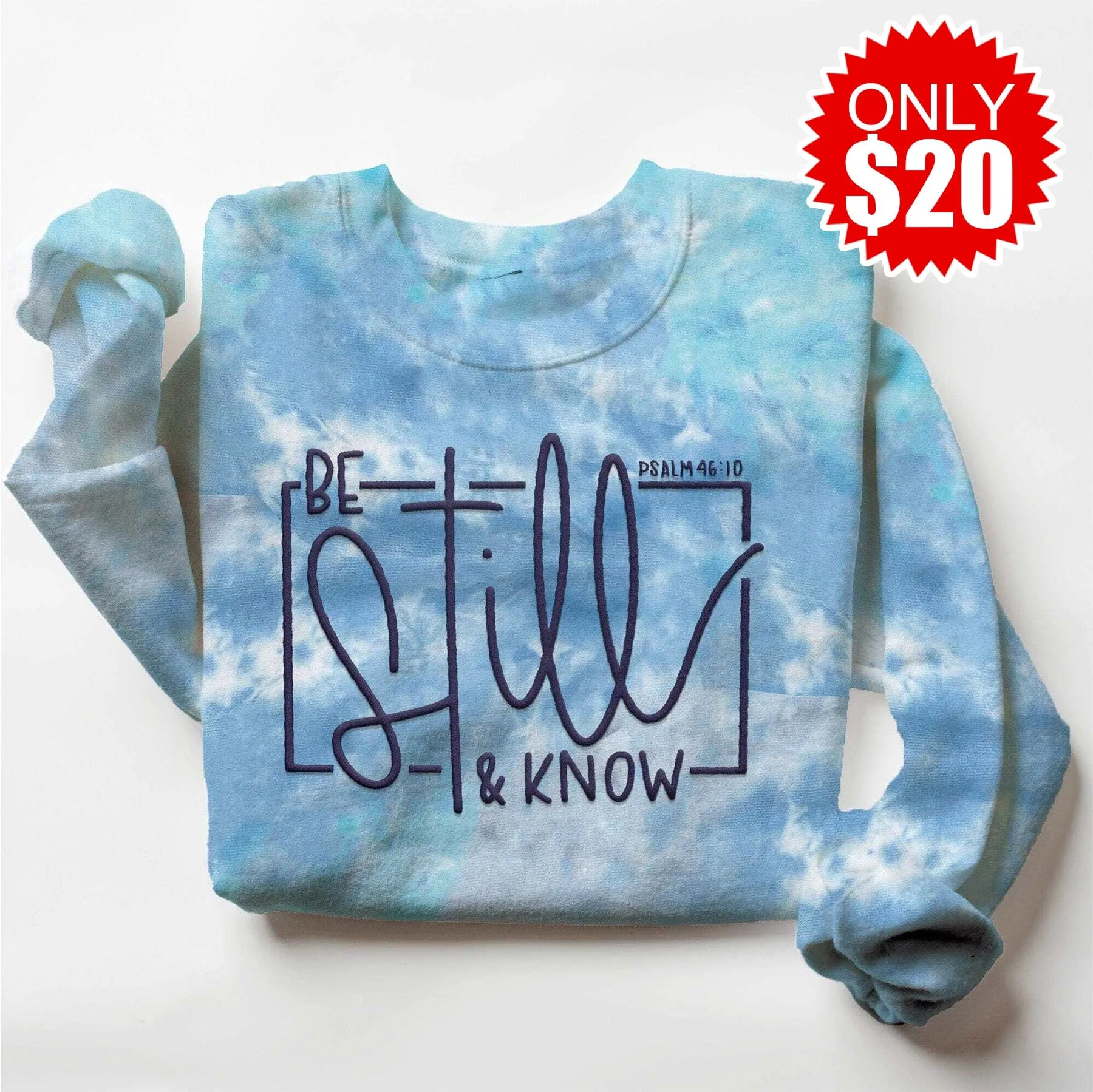 Be Still Embroidered Crewneck Sweatshirt - 20