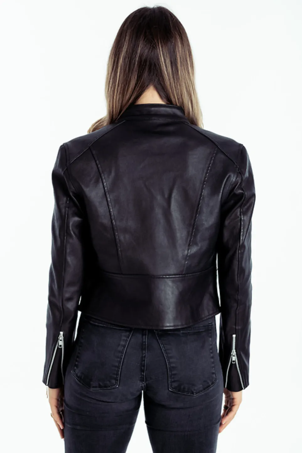 Biker Leather Jacket Black