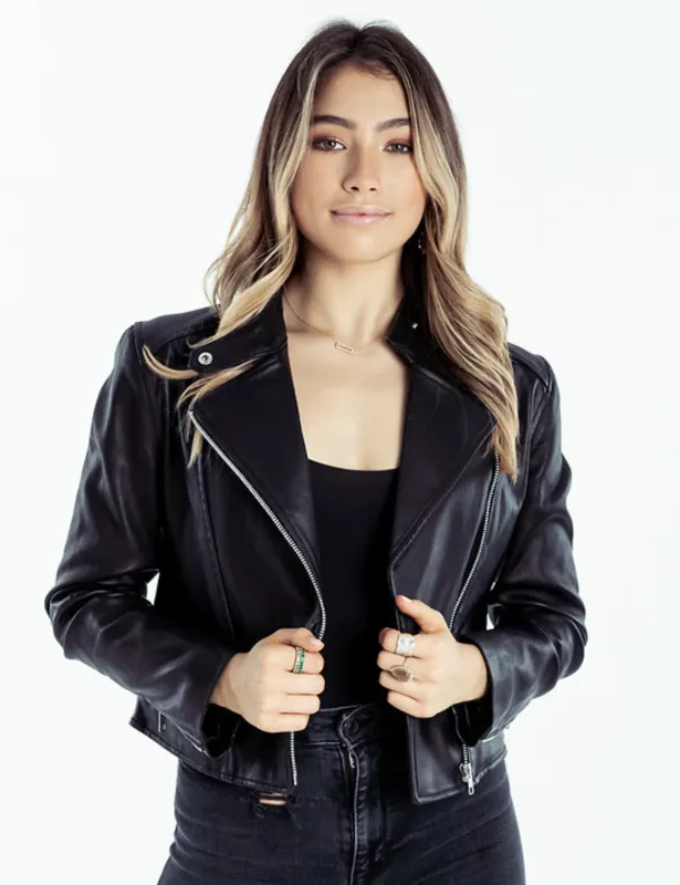 Biker Leather Jacket Black