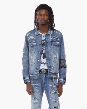 Bleunoir Bandana Jean Jacket - Cerulean Blue