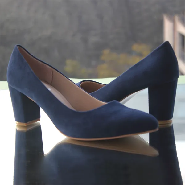 Blue Heel Pumps for women