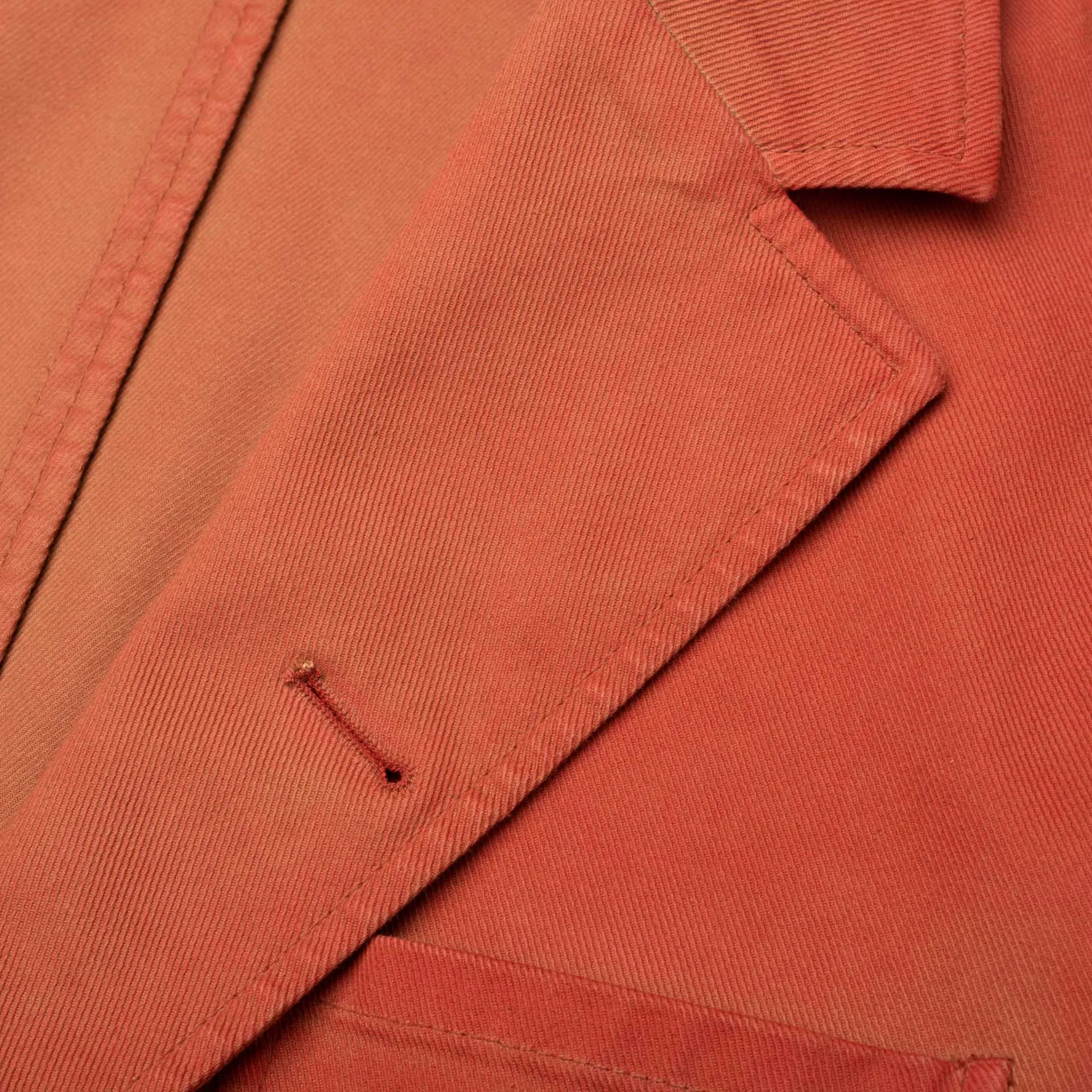 BOGLIOLI Galleria Orange Garment Dyed Cotton 4 Button Unlined Jacket 50 NEW US 40