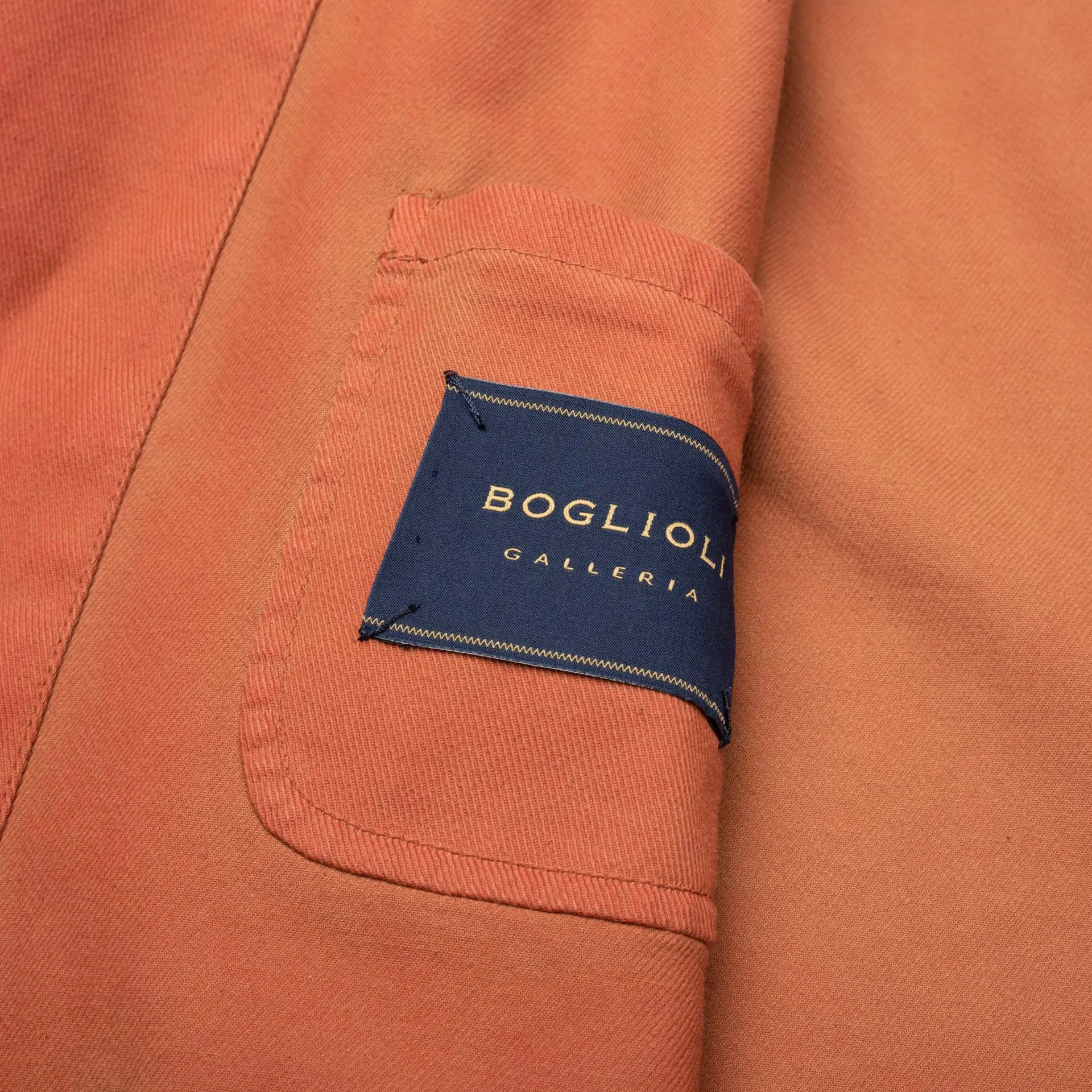 BOGLIOLI Galleria Orange Garment Dyed Cotton 4 Button Unlined Jacket 50 NEW US 40