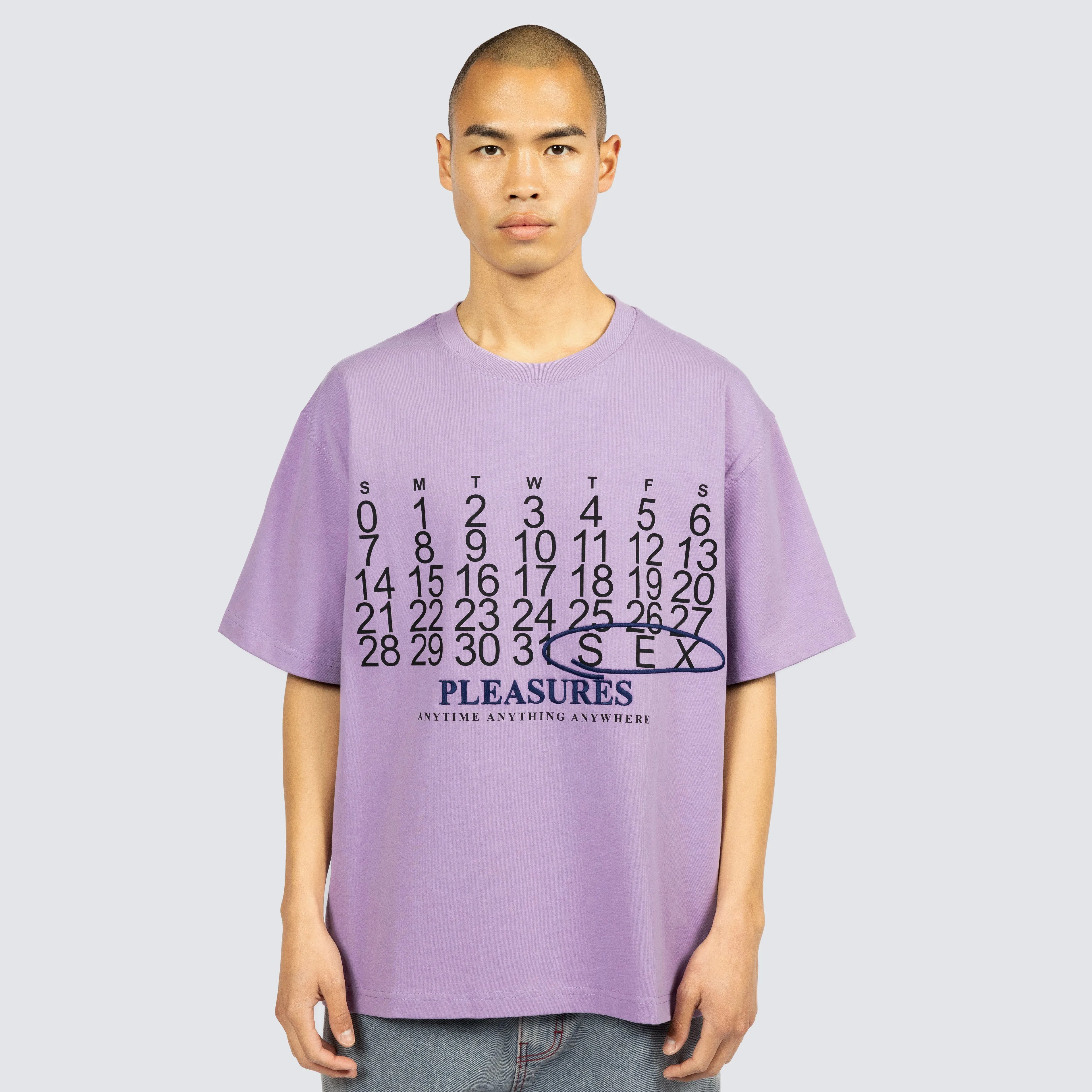 CALENDAR HEAVYWEIGHT TEE (LAVENDER)