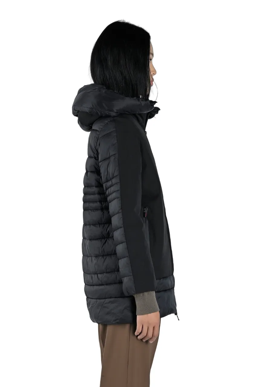 Canadian Alma women's long jacket with hood CN.G223368W black