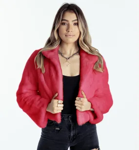 Colette Jacket Hot Pink Faux Fur