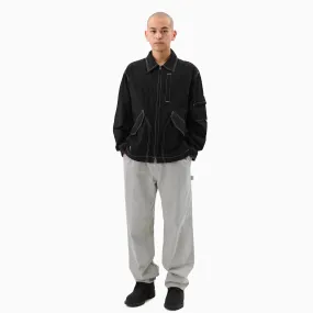 Contrast Stitch Jacket (Black)