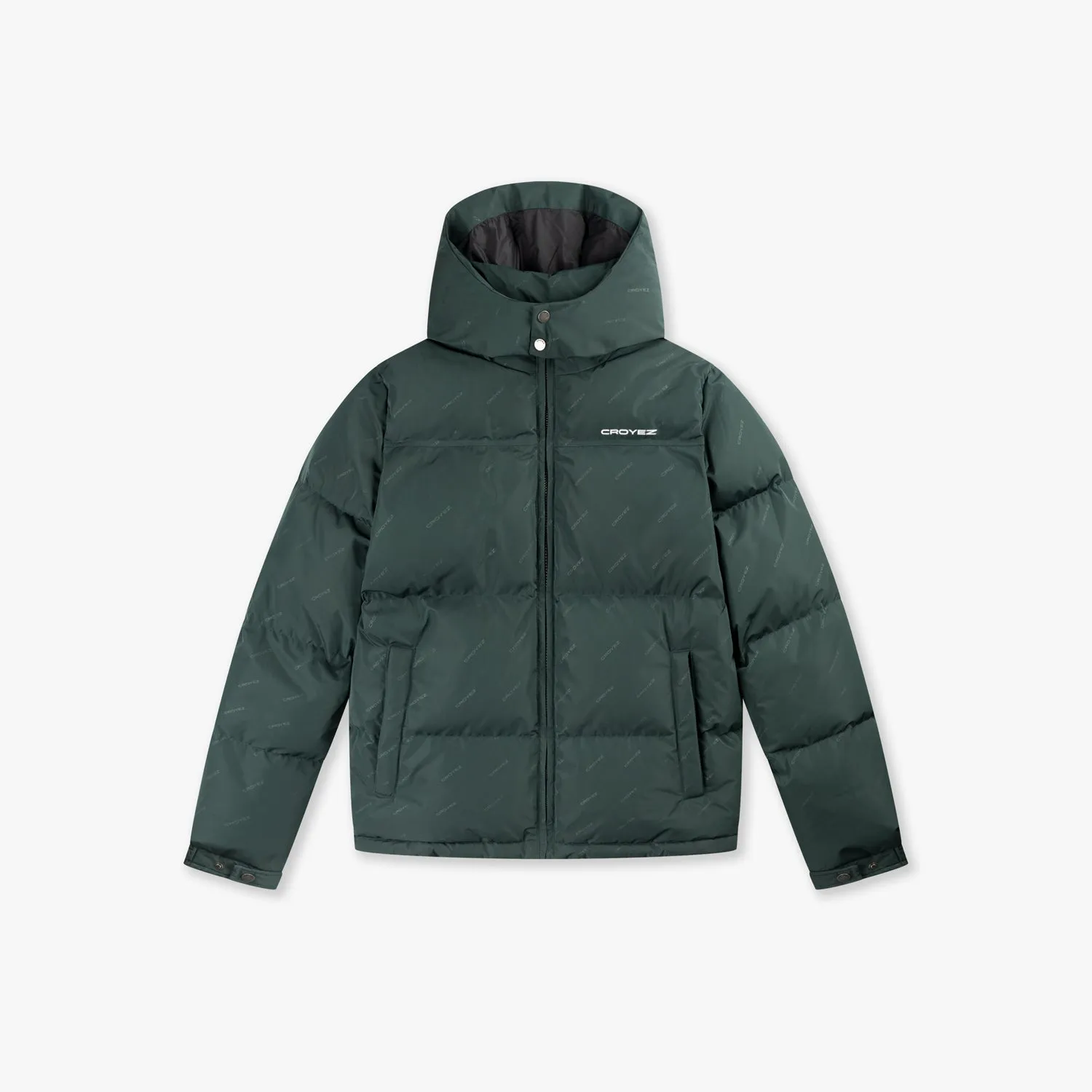 CROYEZ ALLOVER PUFFER JACKET - DARK GREEN