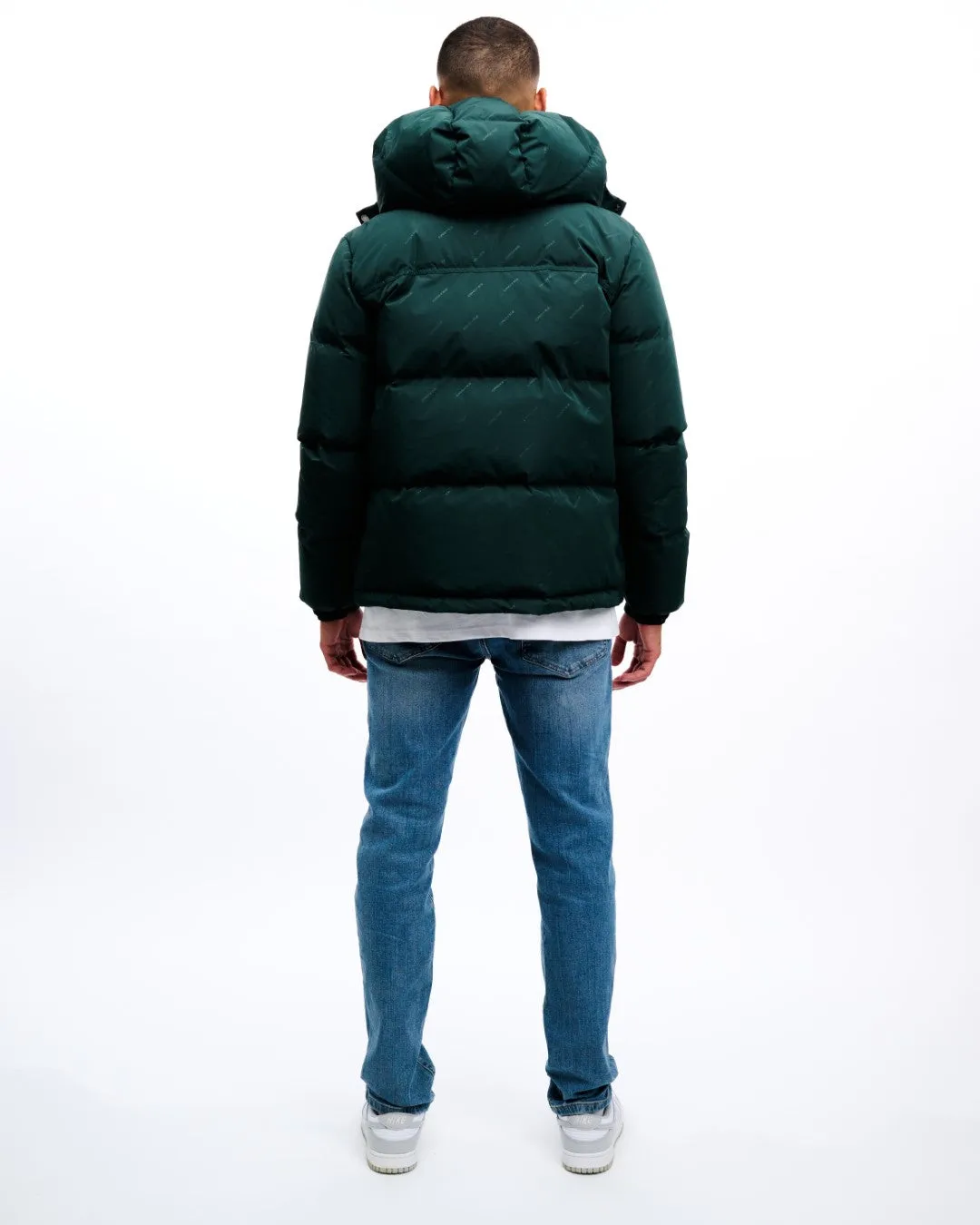 CROYEZ ALLOVER PUFFER JACKET - DARK GREEN