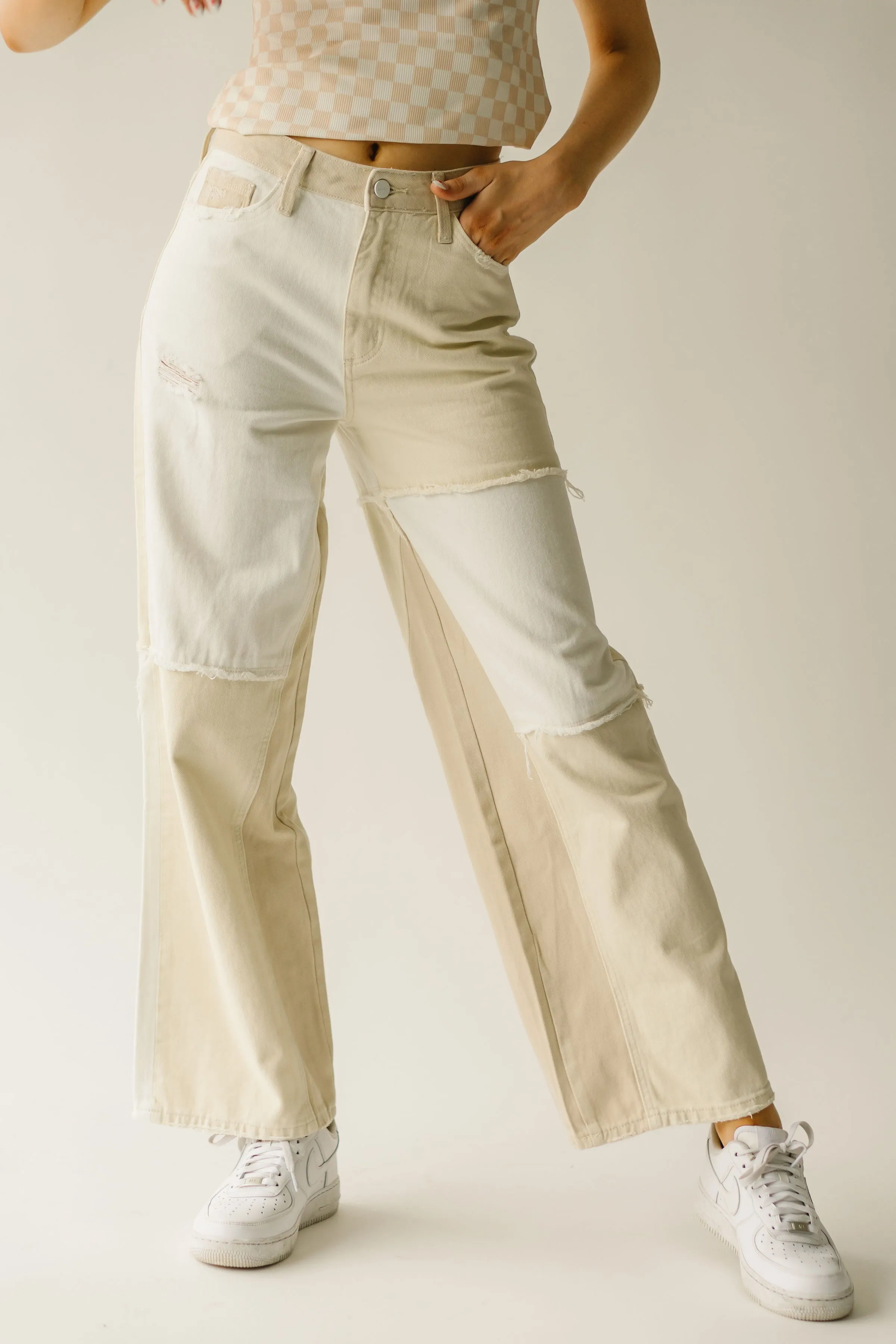 Denim: Shawna Super High Rise Wide Leg Jean in Cream