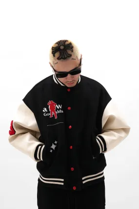 DONCARE (AFGK) "CEO varsity jacket" - Black