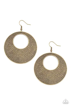 Dotted Delicacy Brass-Earrings