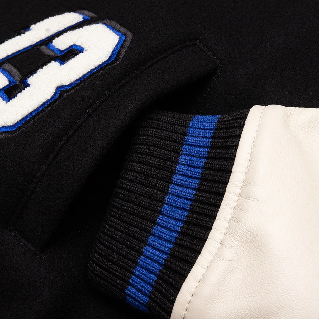 EMB Graphics Leather Varsity - Black/Blue