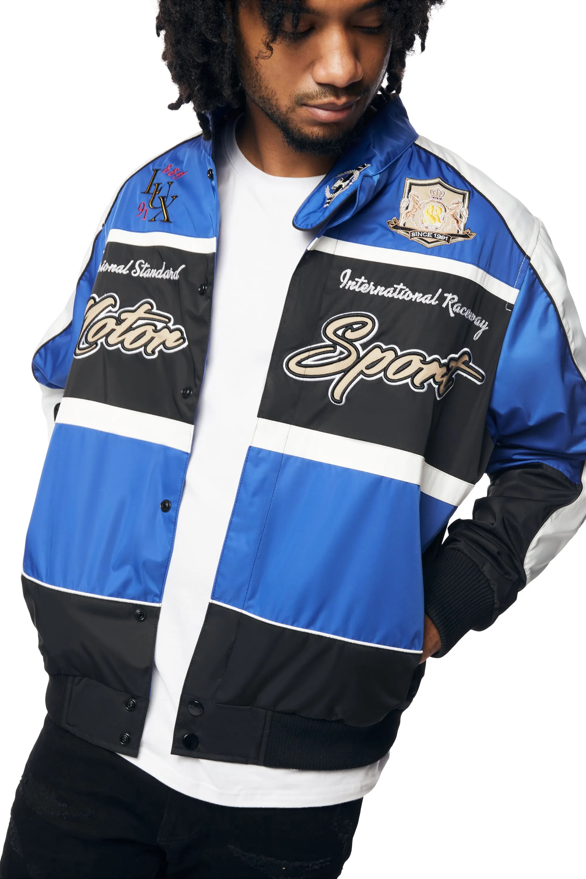 Euro Racing Windbreaker Jacket - Royal