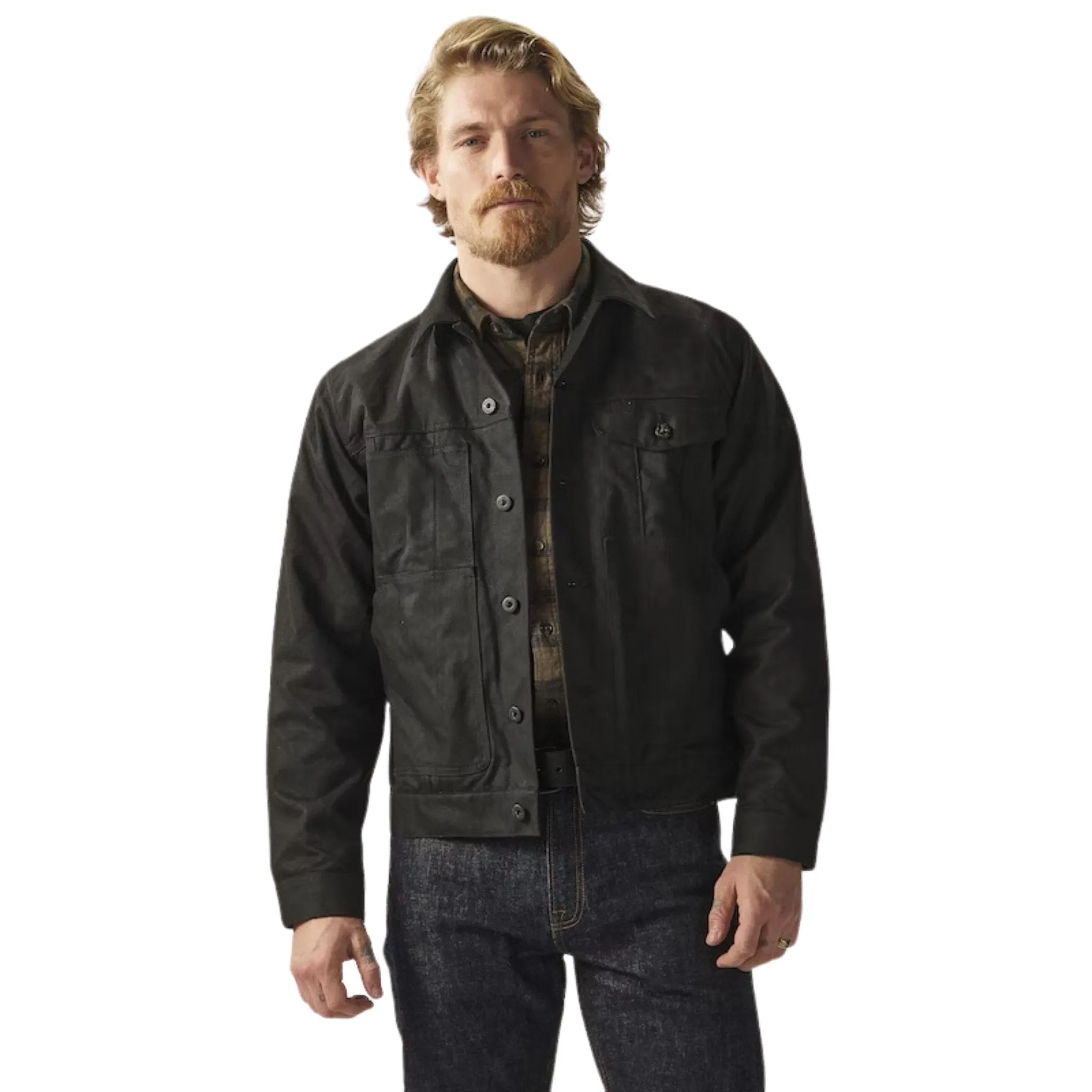 Mens Black Filson Short Lined Cruiser Jacket - Warm, Durable, and Classic Design