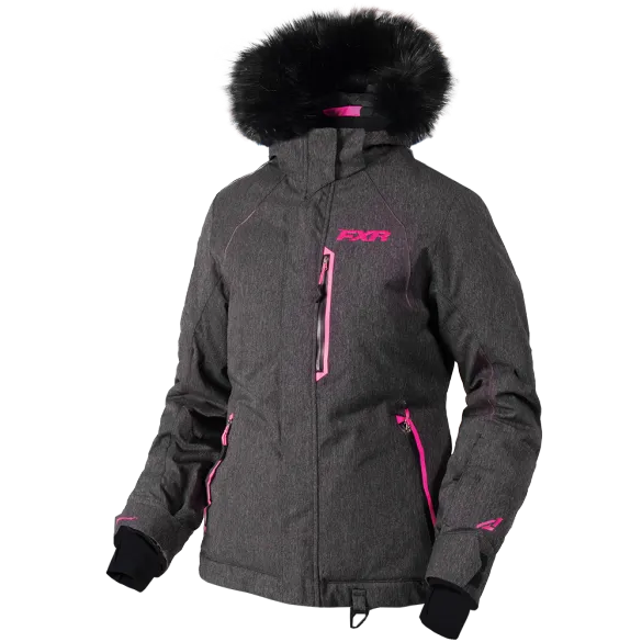 FXR Pursuit Womens Jacket Herringbone Elec Pink