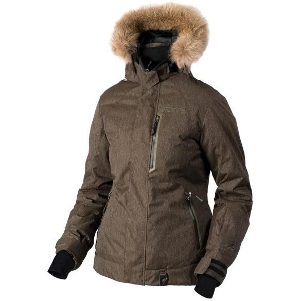 FXR Pursuit Womens Jacket Khaki Herringbone