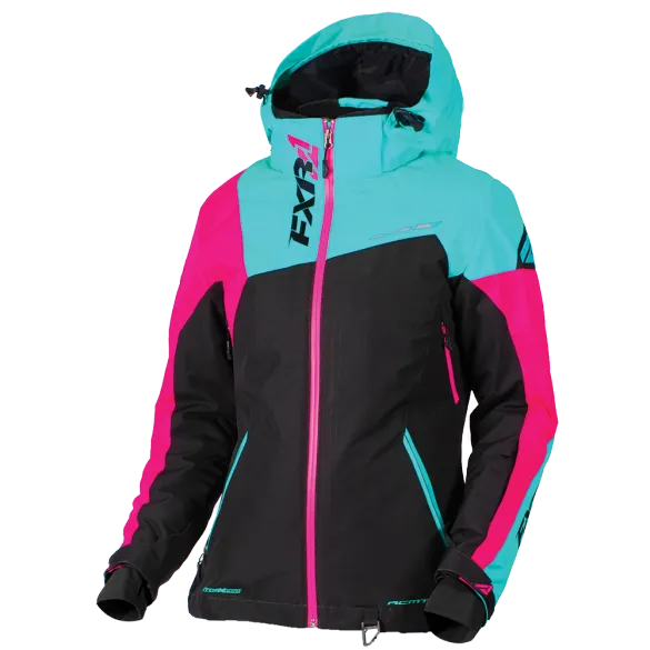 FXR Vertical Edge Womens Jacket Mint/Electric Pink