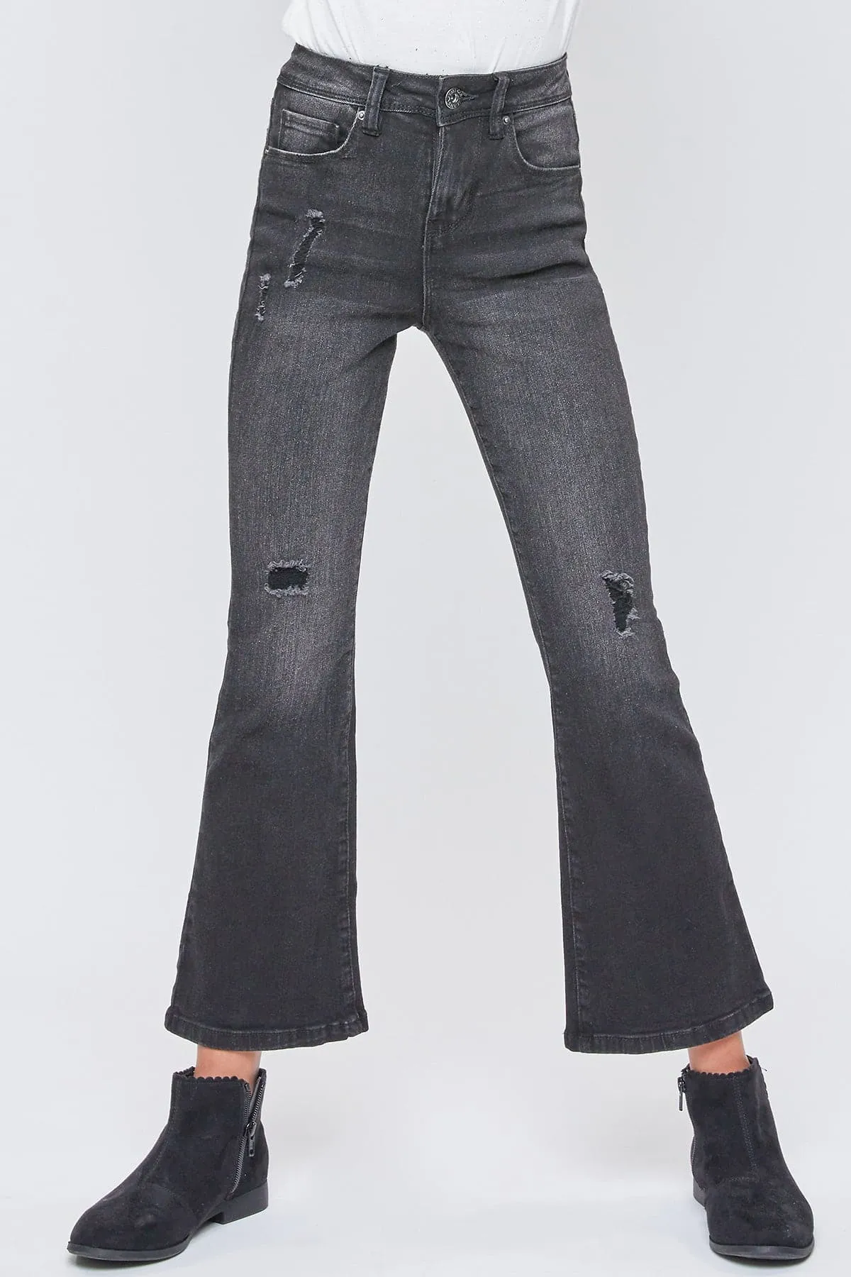 Girls Bell Bottom Essential  Clean Hem Jeans