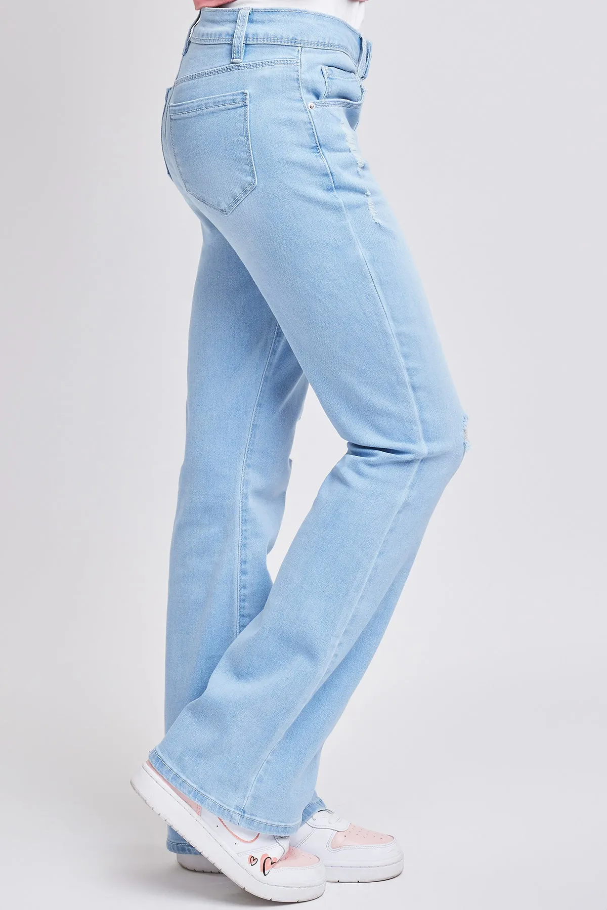 Girls Bell Bottom Essential  Clean Hem Jeans