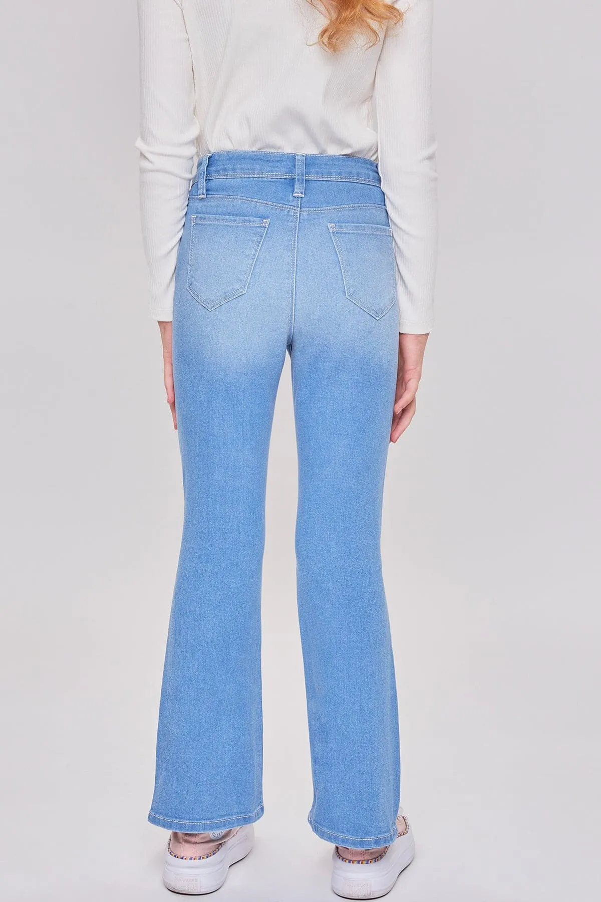 Girls Bell Bottom Essential  Clean Hem Jeans