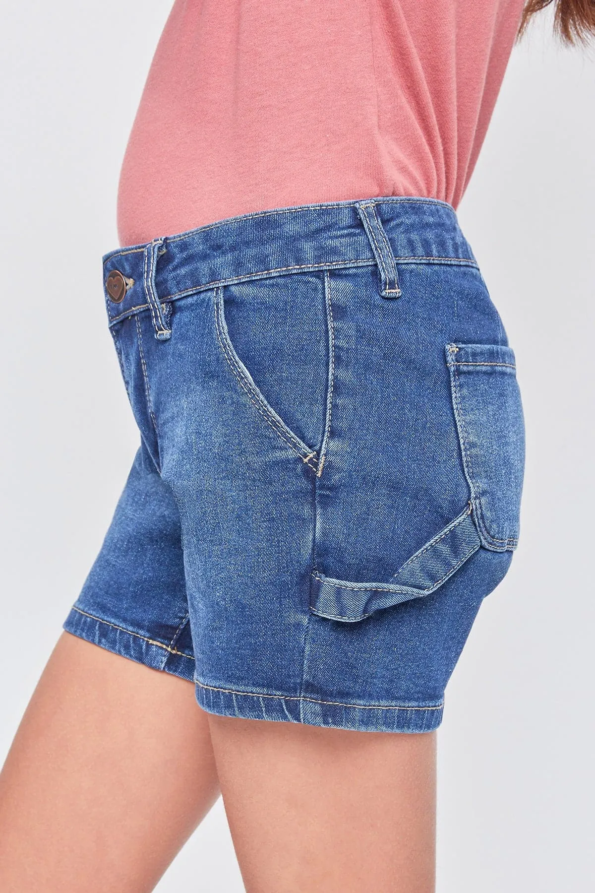 Girls Denim Carpenter Shorts