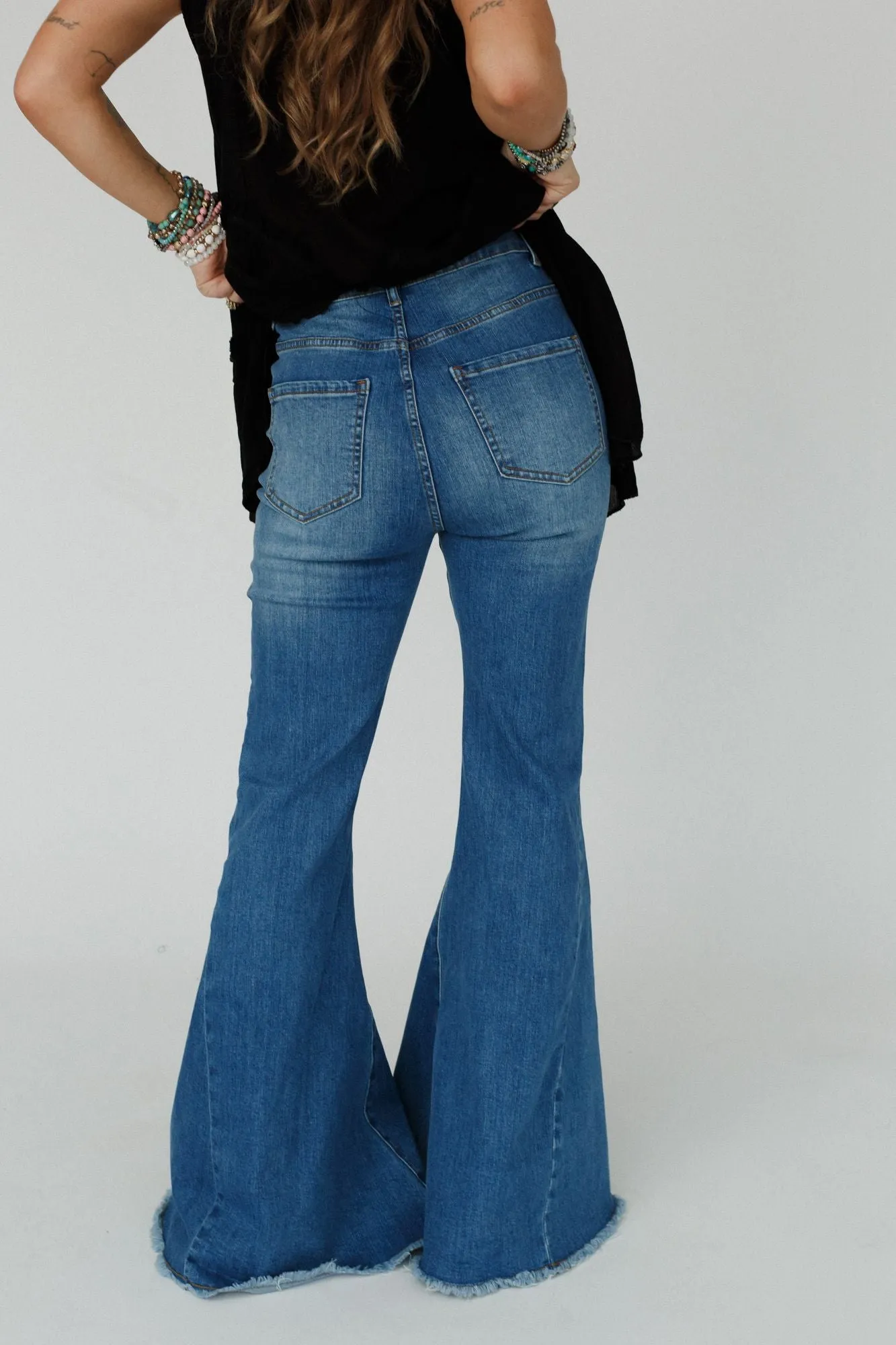 Indigo Flare Bell Bottom Jean - Medium Wash