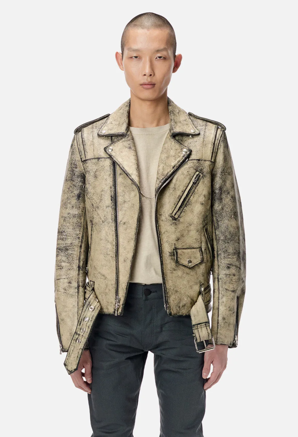 John Elliott X Blackmeans Rider's Jacket / Painted Ivory