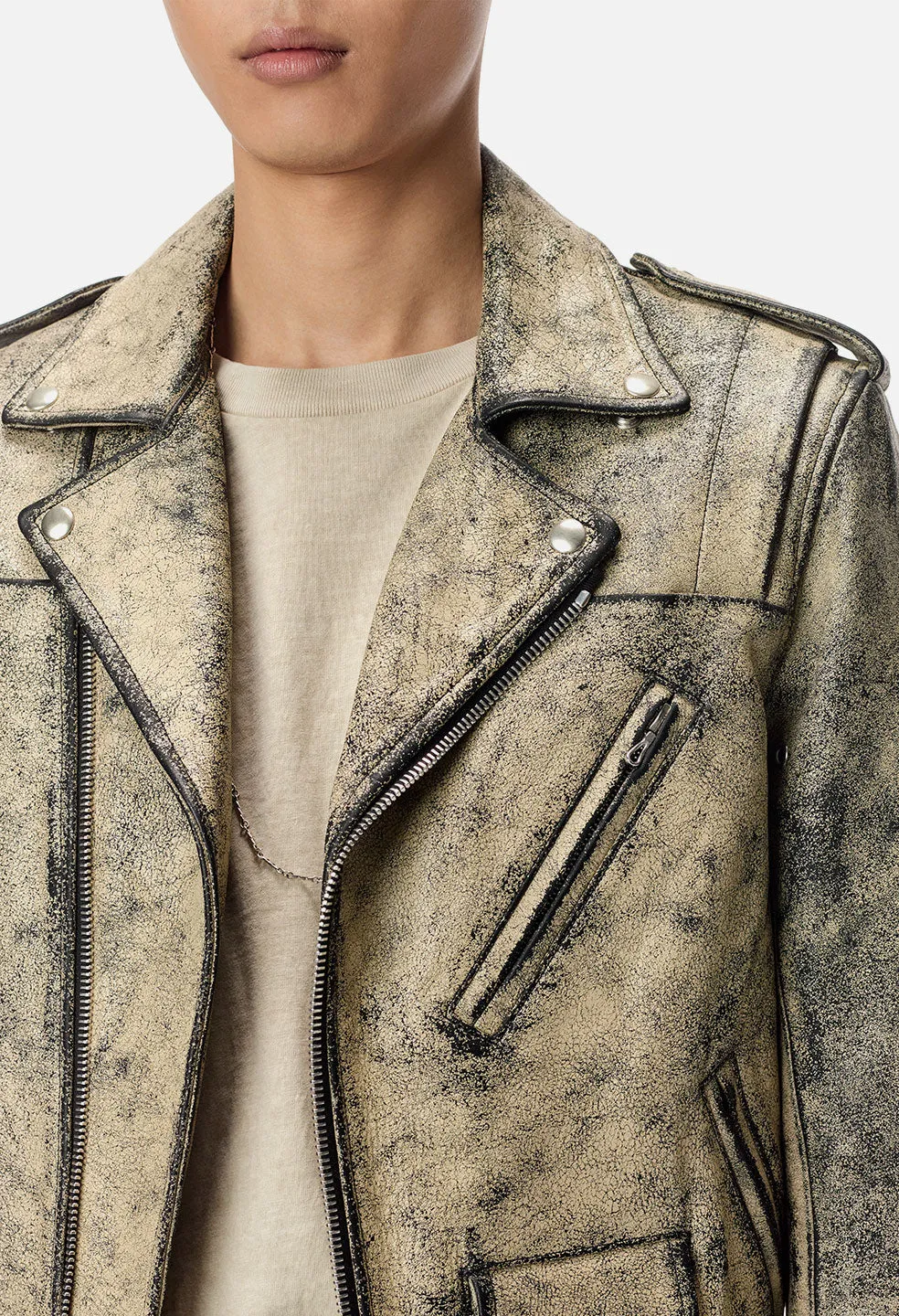 John Elliott X Blackmeans Rider's Jacket / Painted Ivory