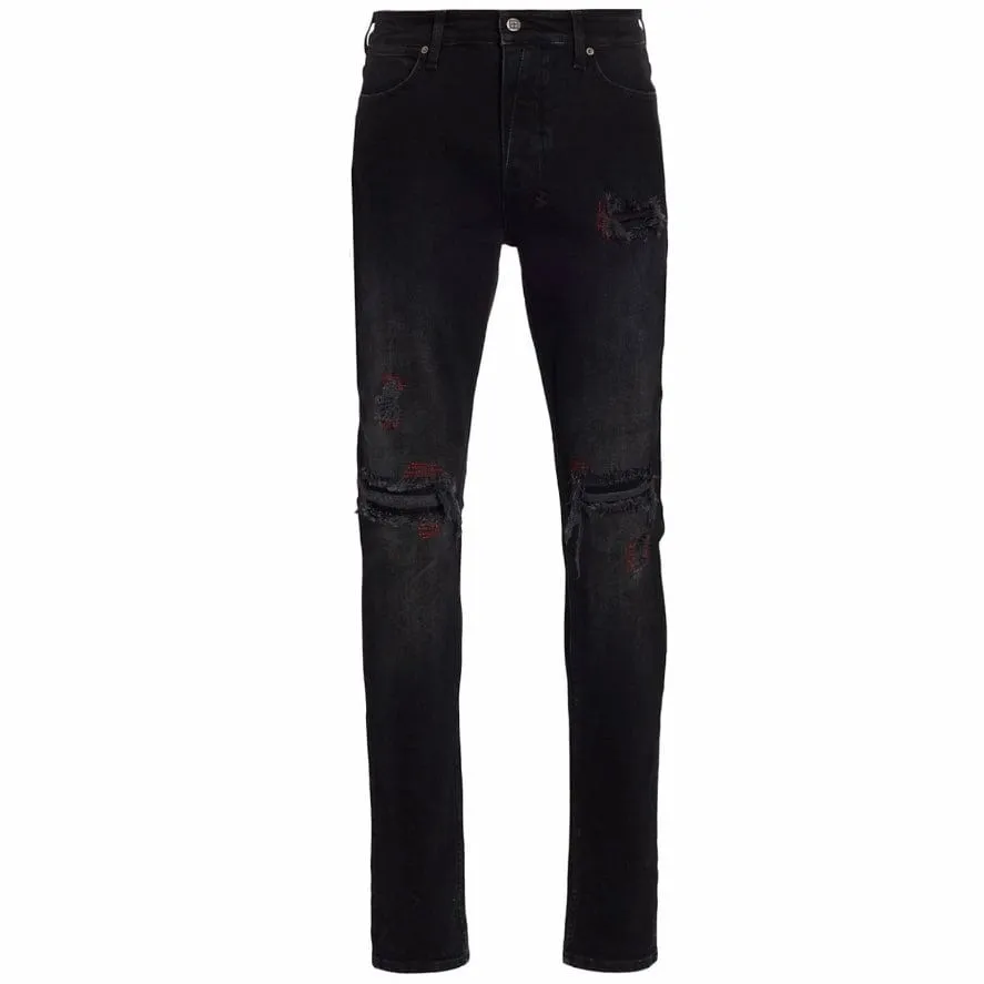 Ksubi Van Winkle Red Bottle Trashed Jean (Black) MPF23DJ001