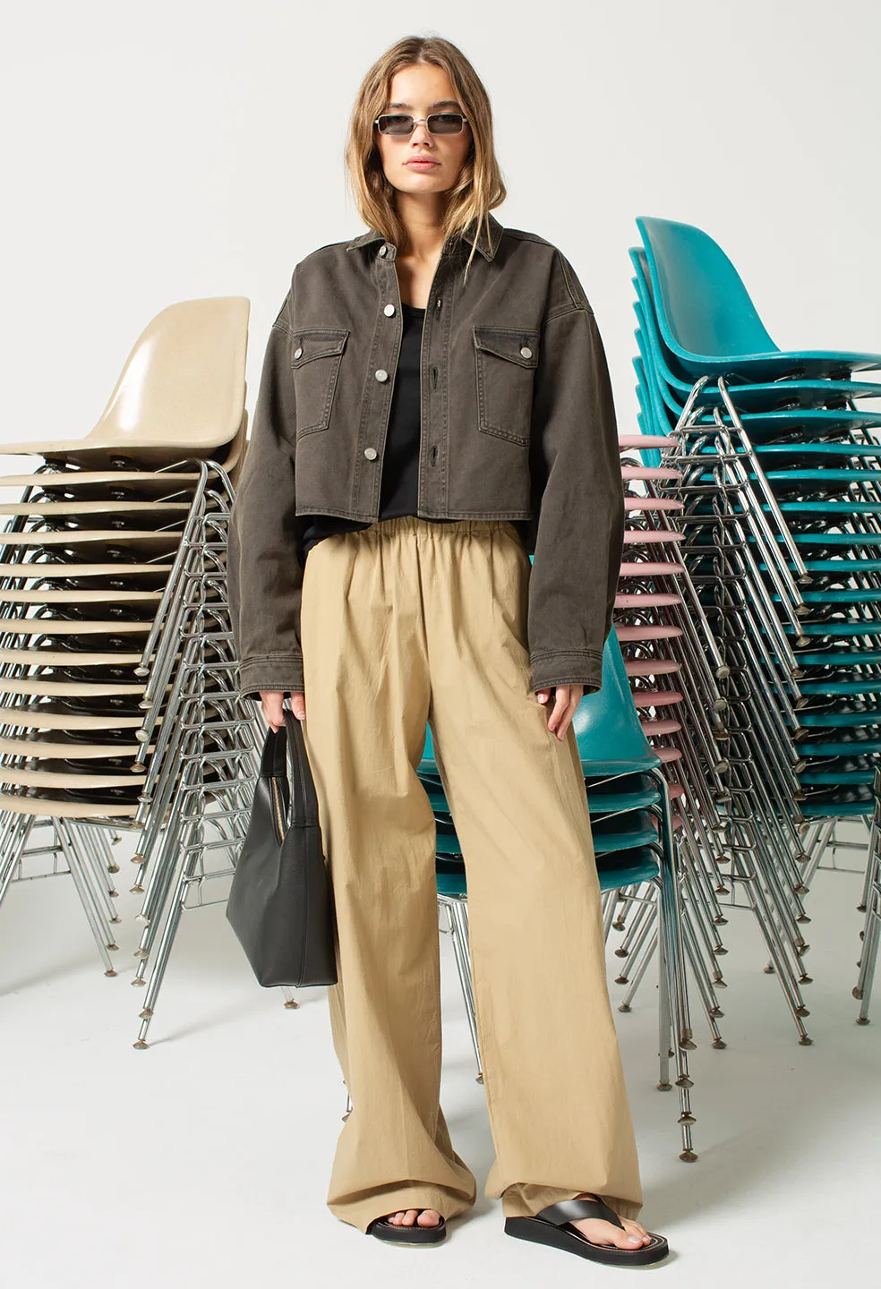 Leisure Poplin Pant / Barley