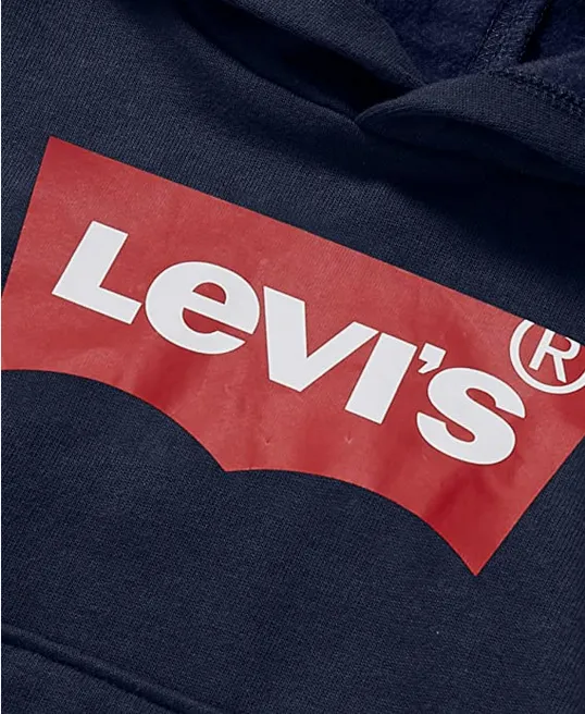 Levis Boys' Batwing Screenprint Hoodie 9E8778-C8D dress blue