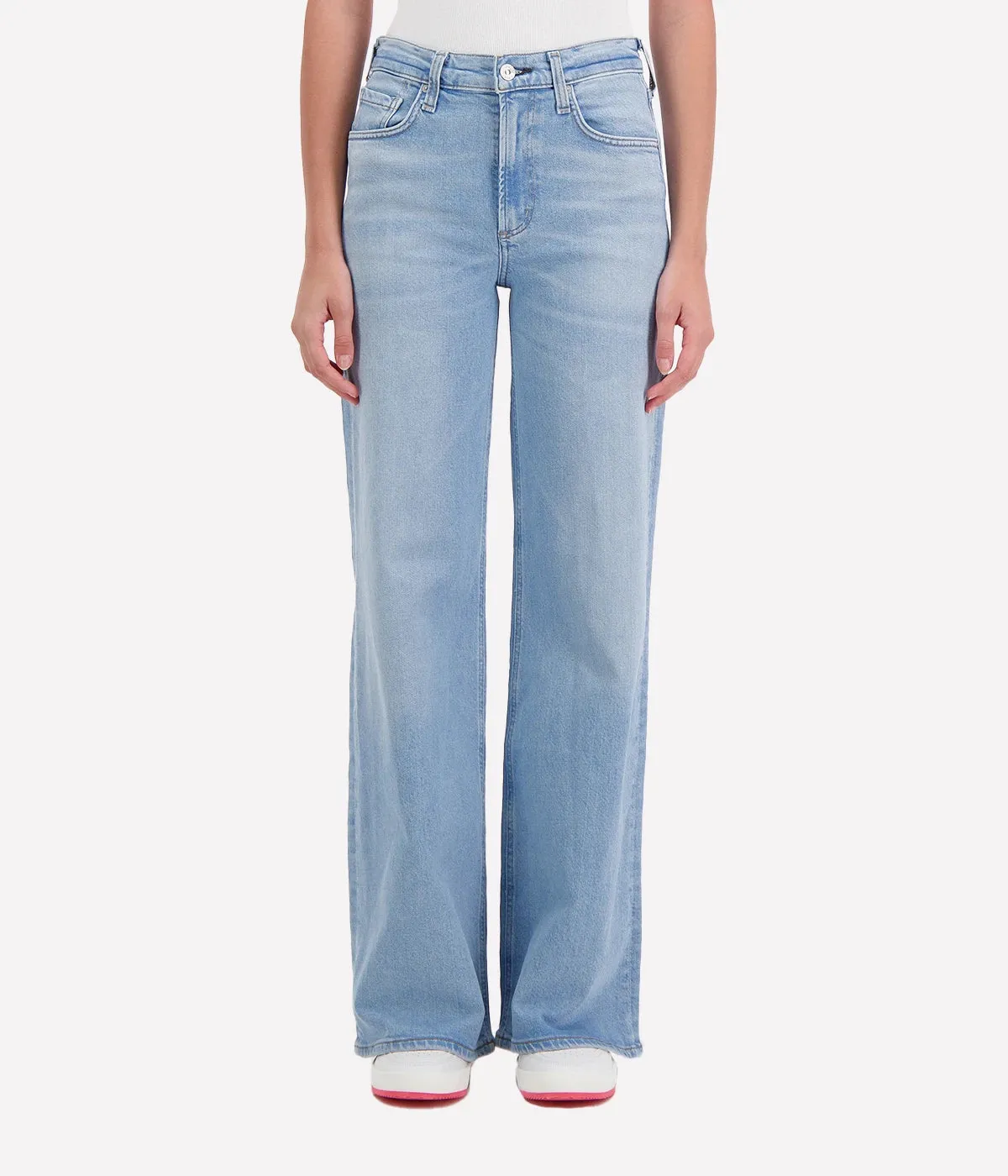 Loli Mid Rise Baggy Jean in Neroli