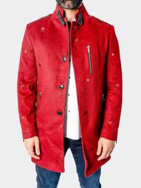 Maceoo Jacket | Peacoat CaptainSkull Red