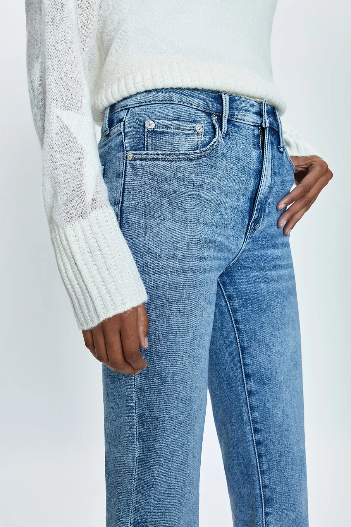 Madi High Rise Modern Slim Jean in silverlake by Pistola