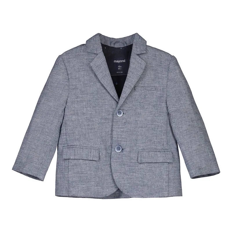 Mayoral Baby Navy Linen Jacket_ 1444-52