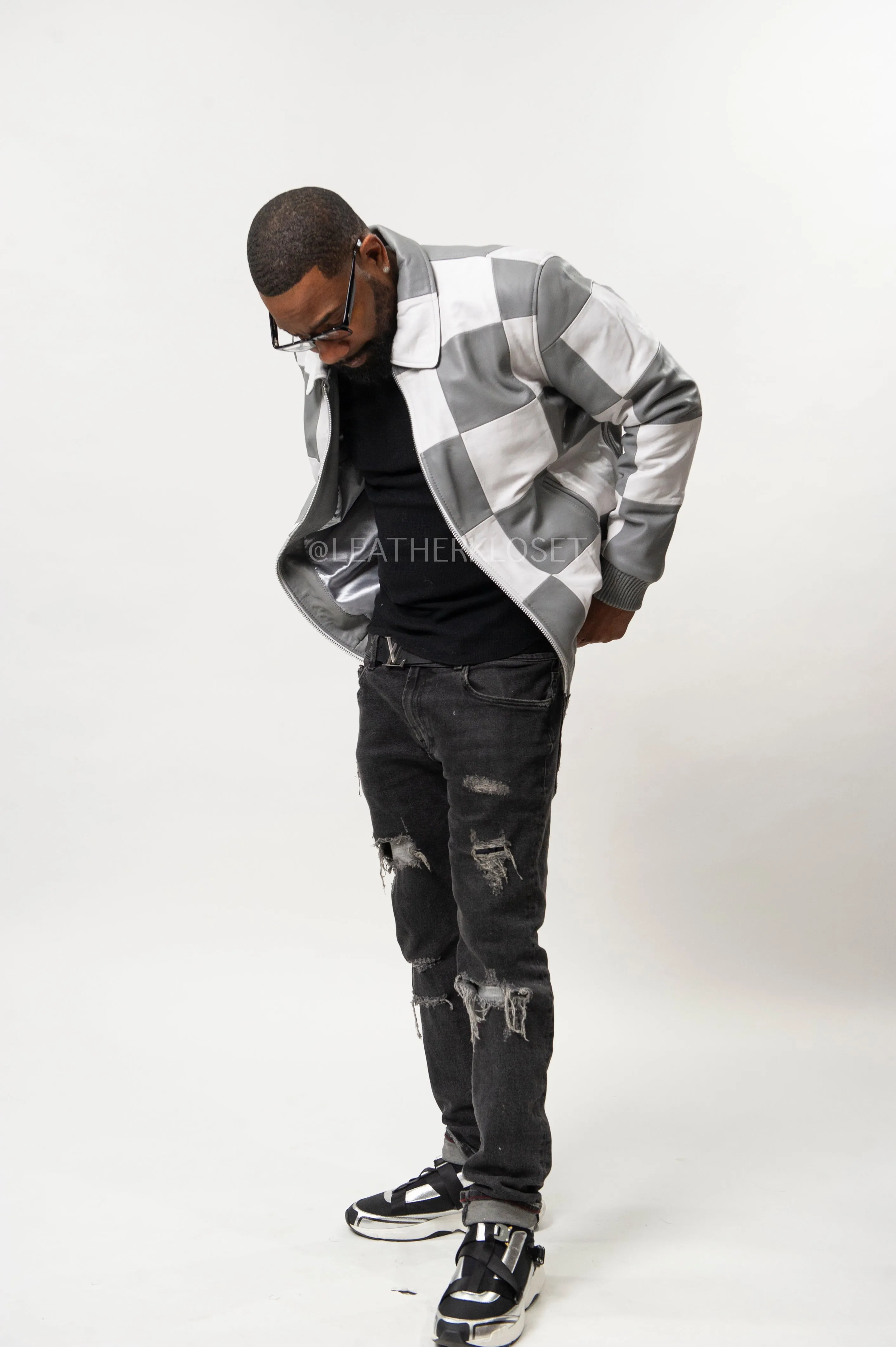 Men's Checkmate Jacket [White/Gray]