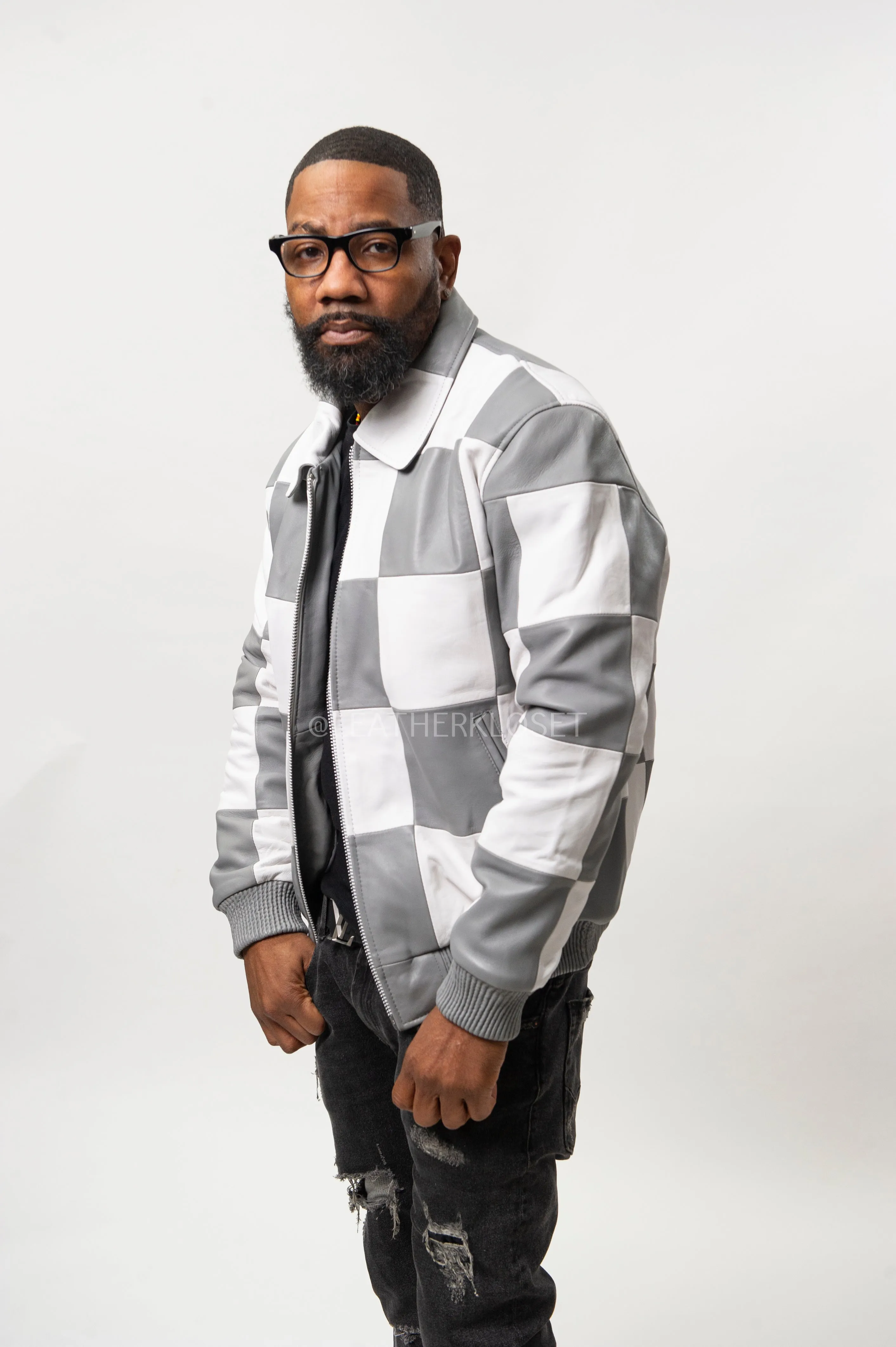 Men's Checkmate Jacket [White/Gray]