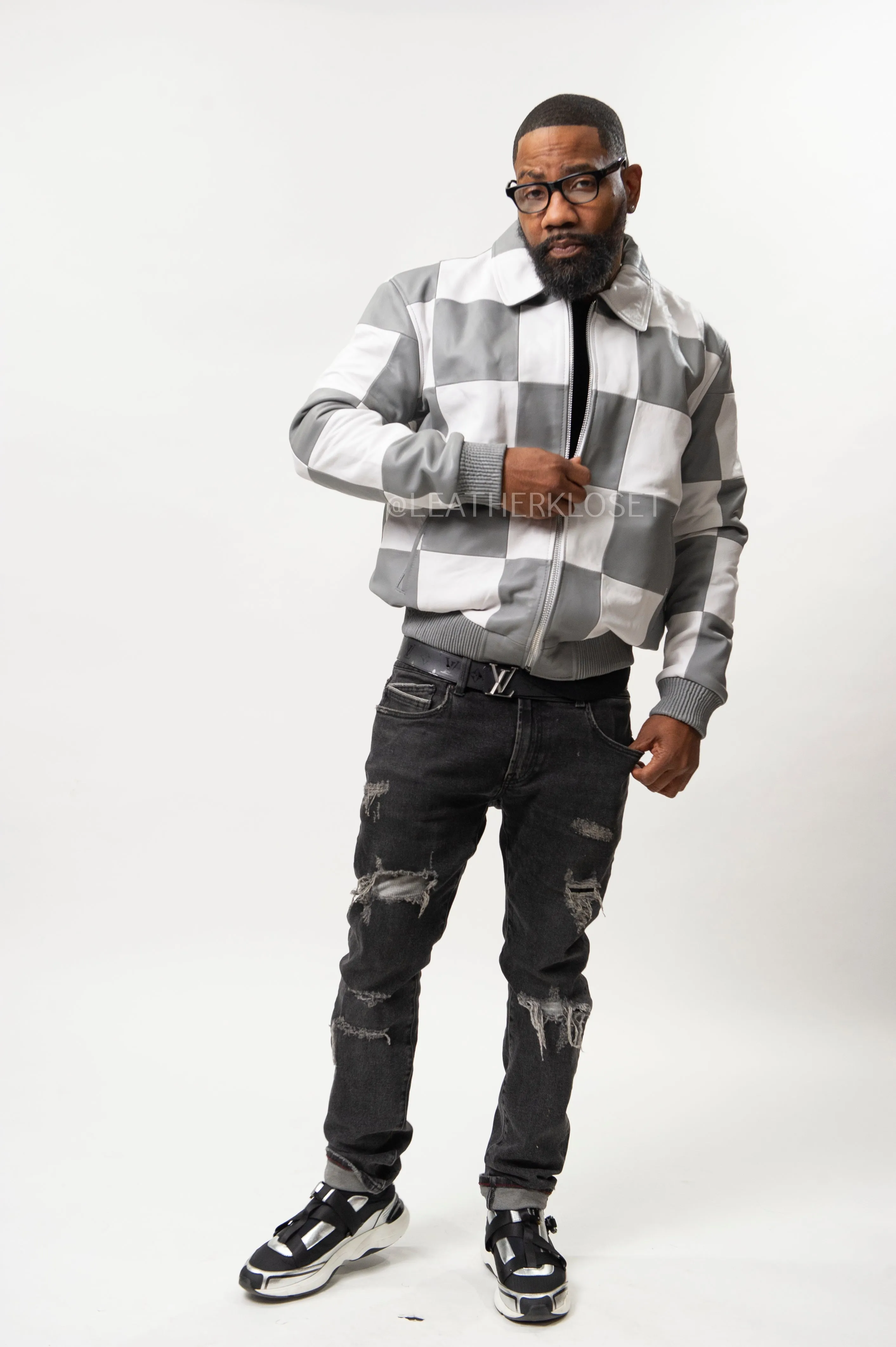 Men's Checkmate Jacket [White/Gray]