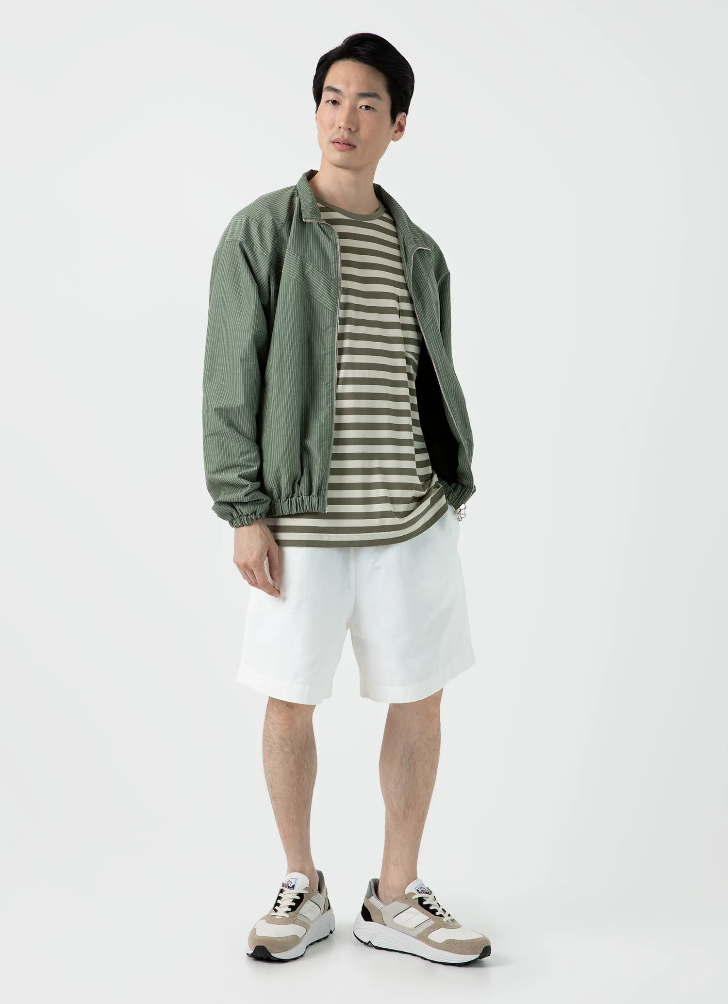 Men's Sunspel x Nigel Cabourn Ripstop Army Short in Off White