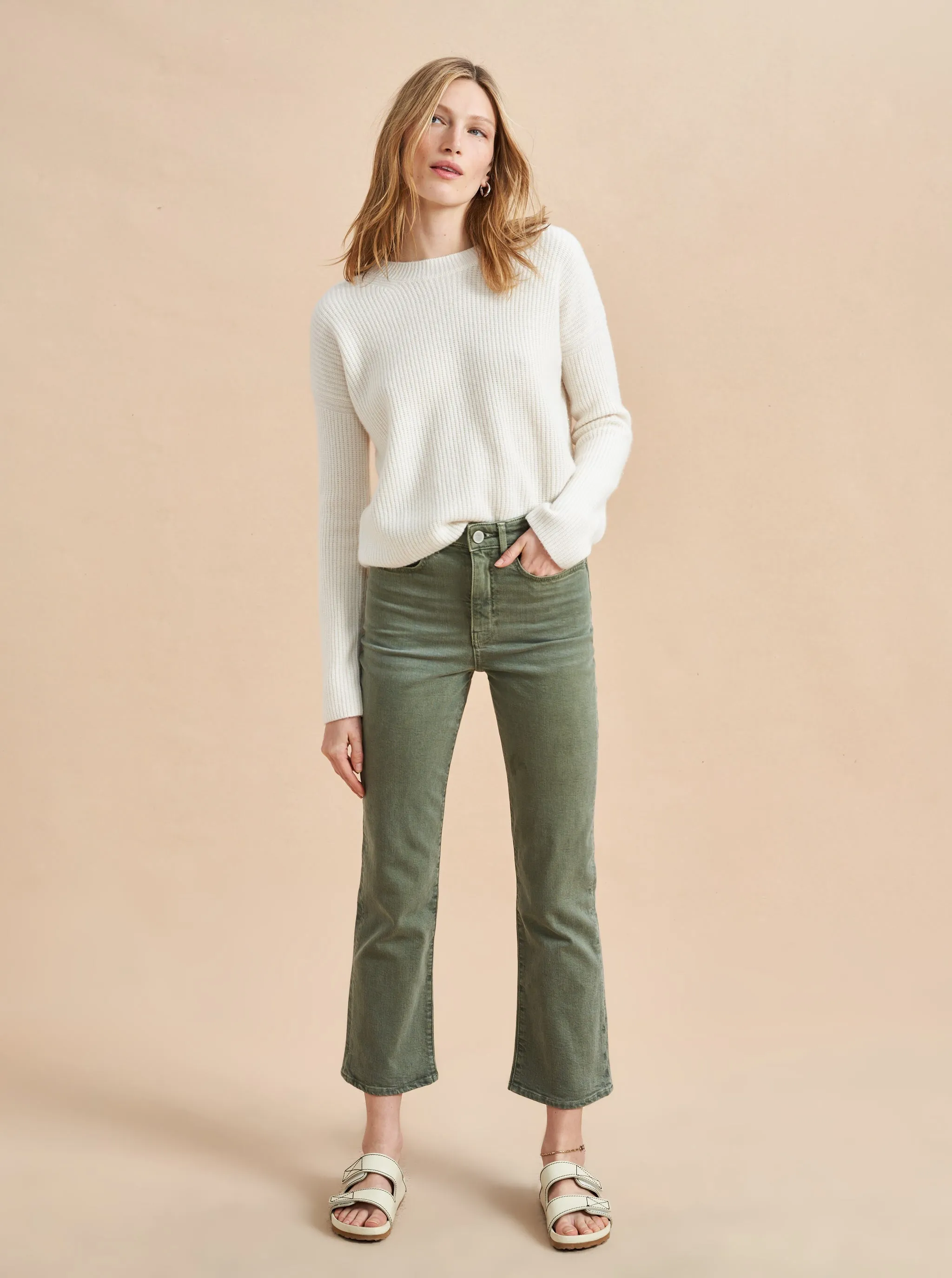 Meredith High-Rise Cropped Flare Jean