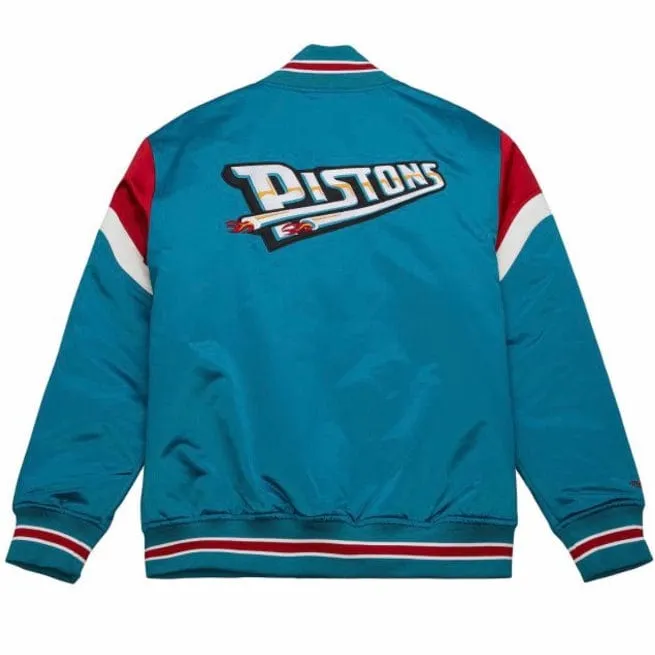 Mitchell & Ness NBA Detroit Pistons Heavyweight Satin Jacket (Teal)